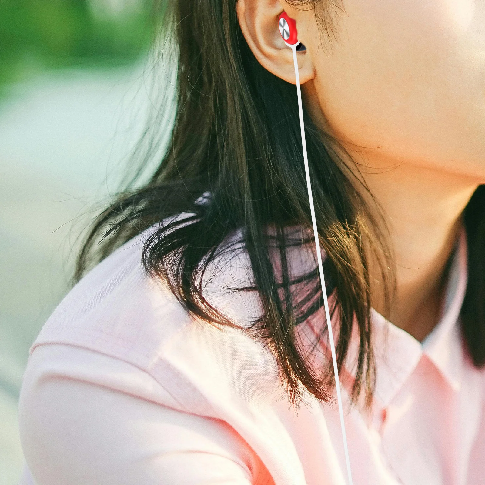 2 Pcs Headphone Anti-slip Lanyard Earphone Lost Strap Running Replacement Silica Gel Connection Rope Accessory