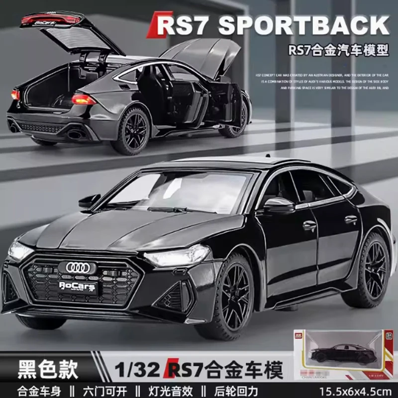 

Литой под давлением масштаб 1:32, RS7, сплав, имитация металлической модели автомобиля, статическая коллекция, украшенные праздничные подарки, игрушки, классический сувенир, подарок