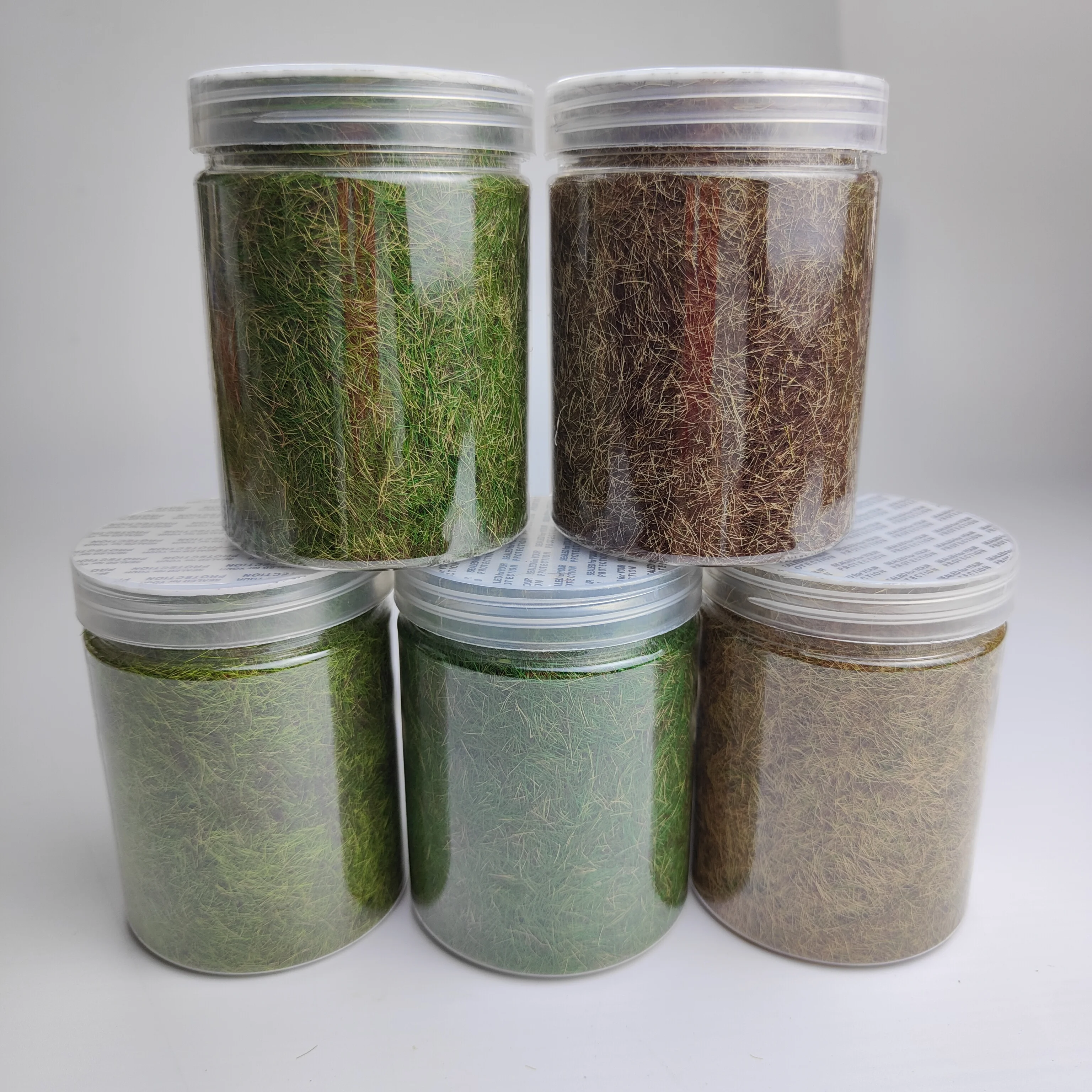 Simulazione 8MM Erba statica in polvere per realizzare kit modello di paesaggio prato Tavolo con sabbia Materiali a terra Accessorio per diorama 30 g/bottiglia