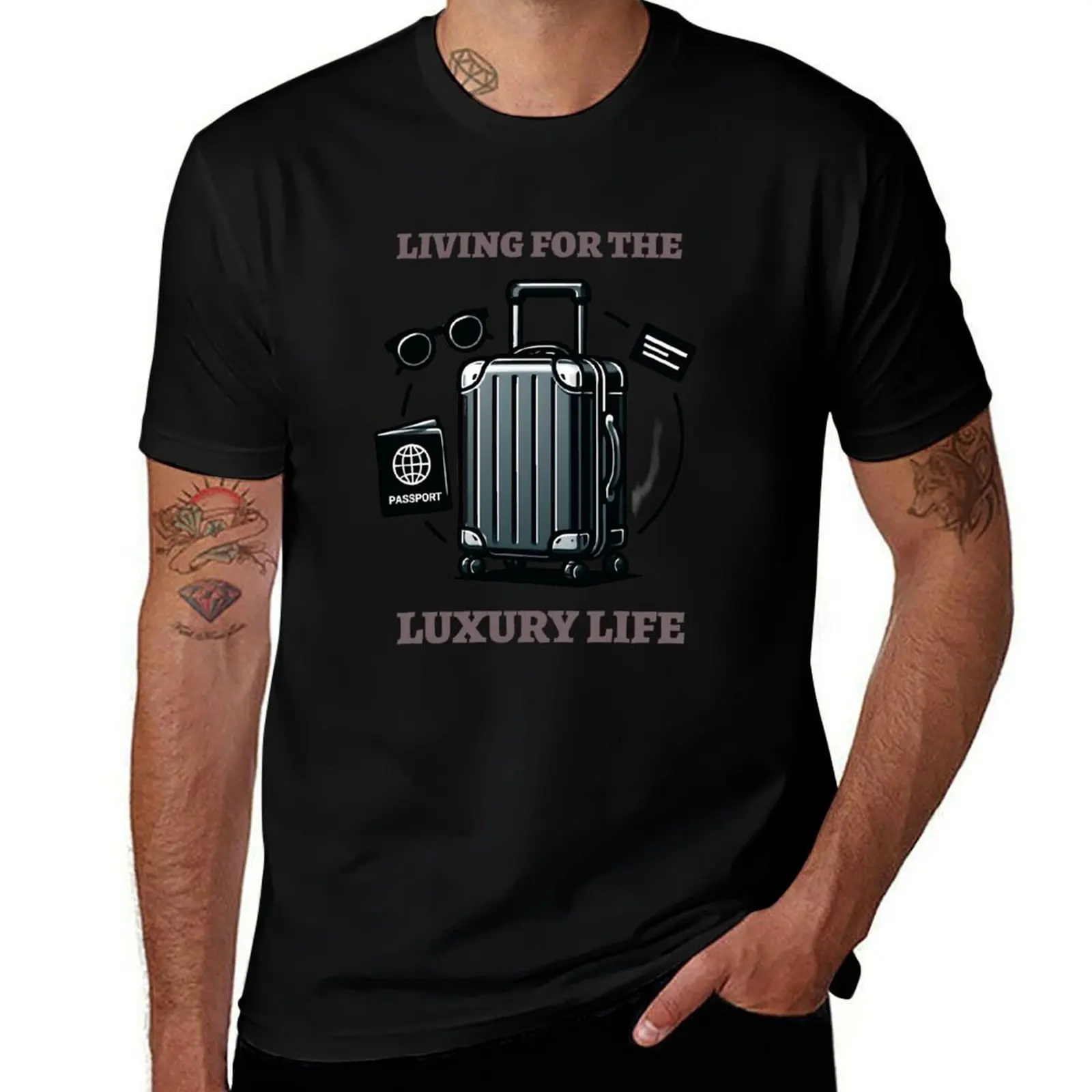 

Футболка Living for the LuxuryLife, футболка с рисунком, одежда, винтажная рубашка с аниме, мужские однотонные футболки