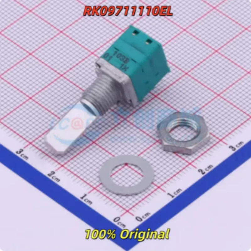 5PCS RK097111080J RK0971110D88 RK09 Series Rotary Potentiometer 9mm Vertical Volume Adjustment Carbon Film Switch