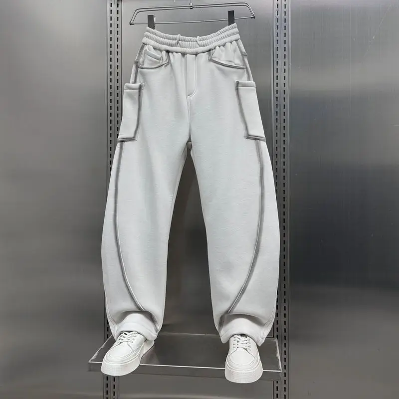 الخريف Sweatpants الرجال العصرية الشارع الشهير بلون مخطط عادية سليم صالح السراويل الرياضية موضة مريحة ركض