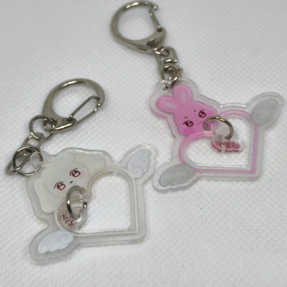 Kpop Ateez Aniteez Yeosang Seonghwa Wings Shape Creative Keychain Keyring Bag Accessories Gift Fans Collection