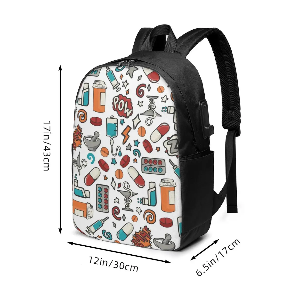 Multi Functional Pill Medicine Medical Backpack Travel Notebook Bag Computer College Student School Bag Laptop Shoulder Bags