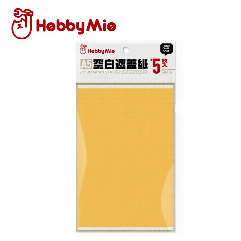 HOBBY MIO A5 Size DIY Masking Tape 5PCS Masking Sticker 145*210MM Free Cut Model Coloring Sticker with 1PCS Transfer Film