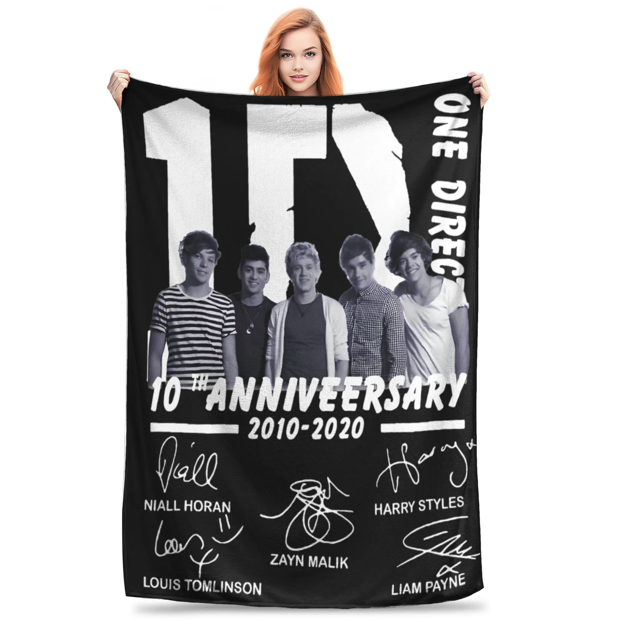 Kenrioizistore 1 D Ones Music and Directions  Fleece Throw Blanket  Blankets for Sofa Bedroom Super Warm Bed Rug