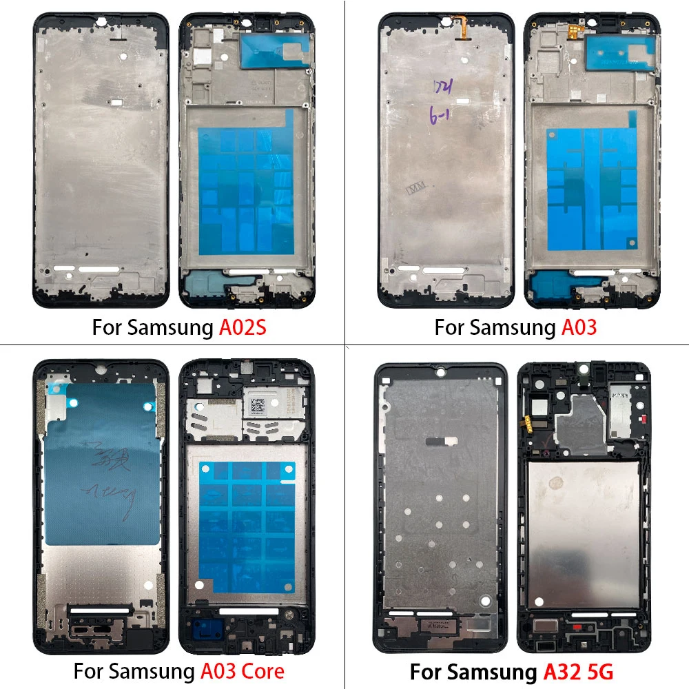 NEW Front Housing LCD Frame Bezel Plate Replacement Parts For Samsung A21 A02 A02S A03S A03 Core A04 A04S A04E A32 4G 5G A34