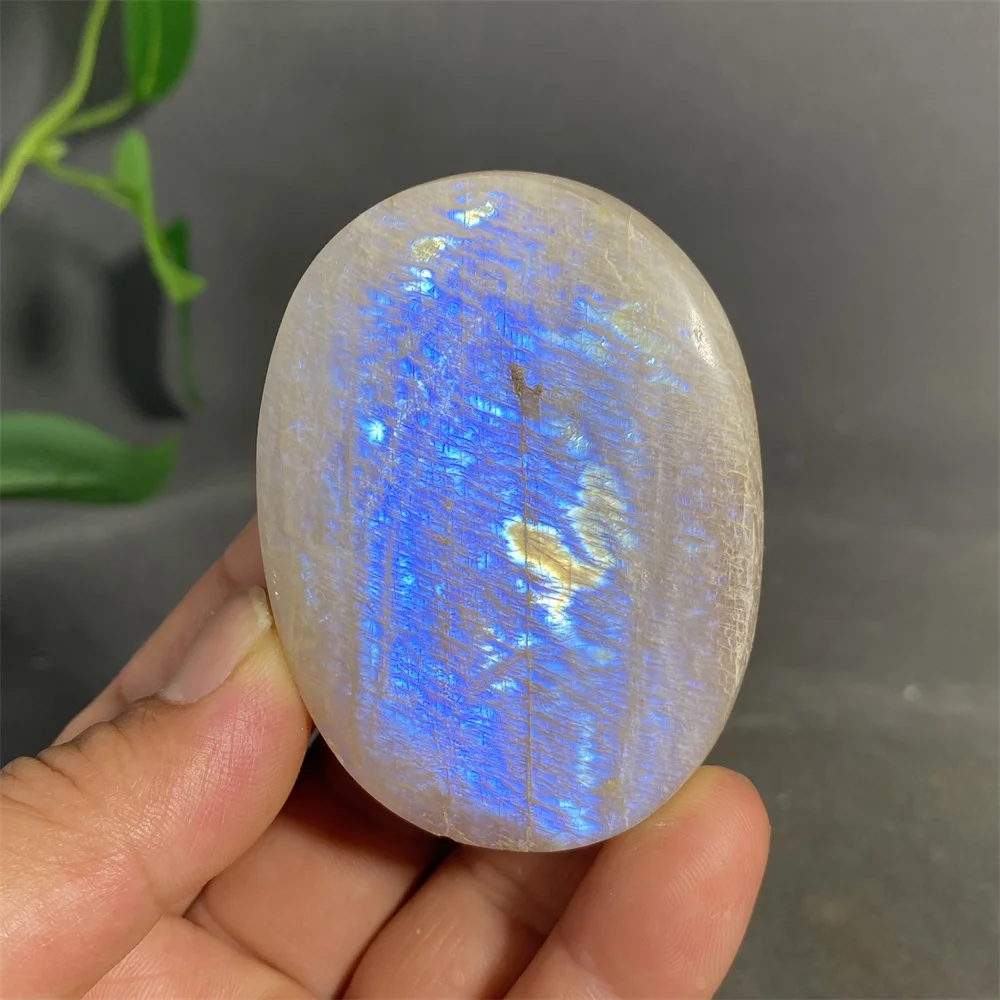 

Natural Moonstone Fidget Spinner - High-Quality Polished Mineral Energy Meditating Design Home Decoration & Holiday Gift