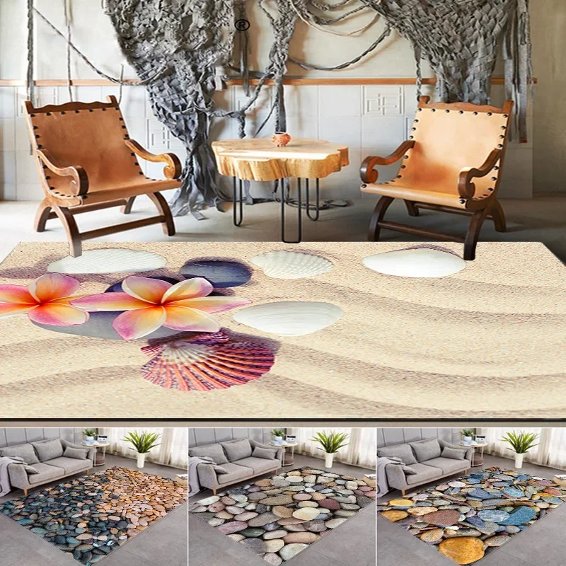 3D Cobblestone Corridor Carpet Flannel Kids Bedroom play Area Rugs Entrance Door Mat Modern Home Decor Carpets for Living Room