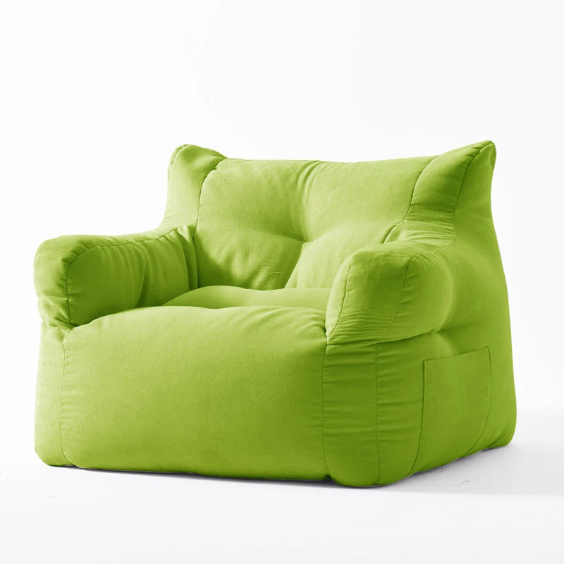 Sofas Cover Puff Chairs Without Filler Linen Cloth Lounger Seat Bean Bag Pouf Puff Couch Tatami Pouf Salon Puff For Living Room