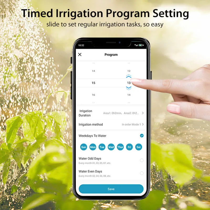 16 Zone Smart Garden Watering Controller WiFi Irrigation Timer 16 Way Water Solenoid Valve Programmable Water Sprinkle Systems