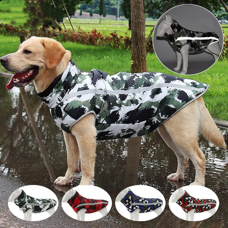 

Dog Clothing Winter Windproof Pet Dog Clothing Big Dog Charge Coat Reflective