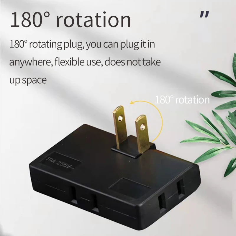 180° Rotating American Standard Plug 1 In 3 Out Universal Convenient Travel Adapter Phone Charger USA Canada Colombia Mexico