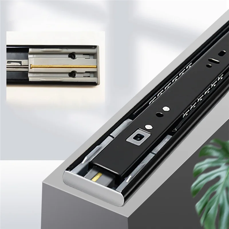 خزانة جيدة سميكة 3 أقسام عازلة كتم درج الشريحة السكك الحديدية التخميد باب خزانة الملابس 3-قسم المسار