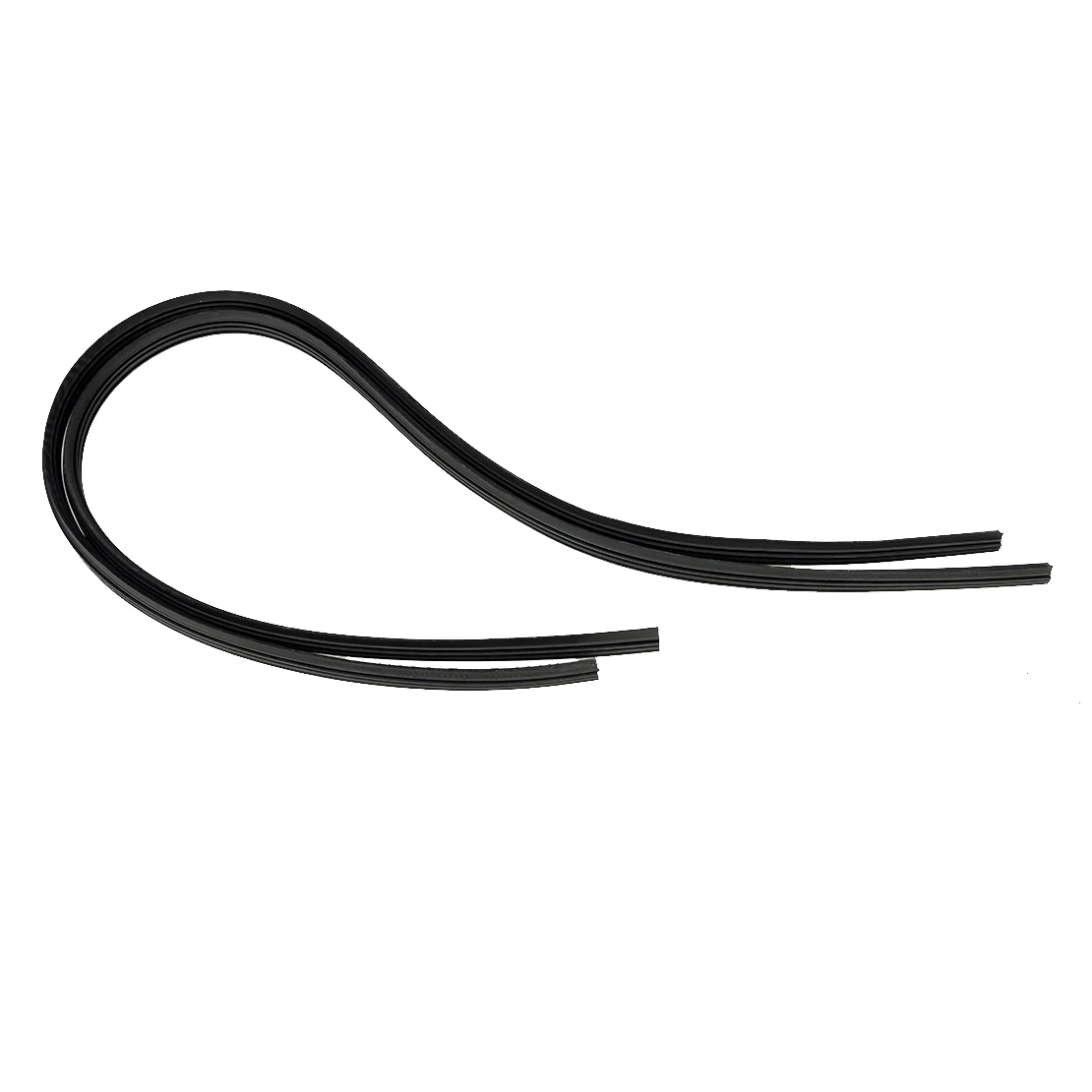 2Pcs Black 28'' 6mm Universal Front Rear Rubber Frameless Windshield Wiper Blade Refill Strip for Car Bus Van Lorry Truck