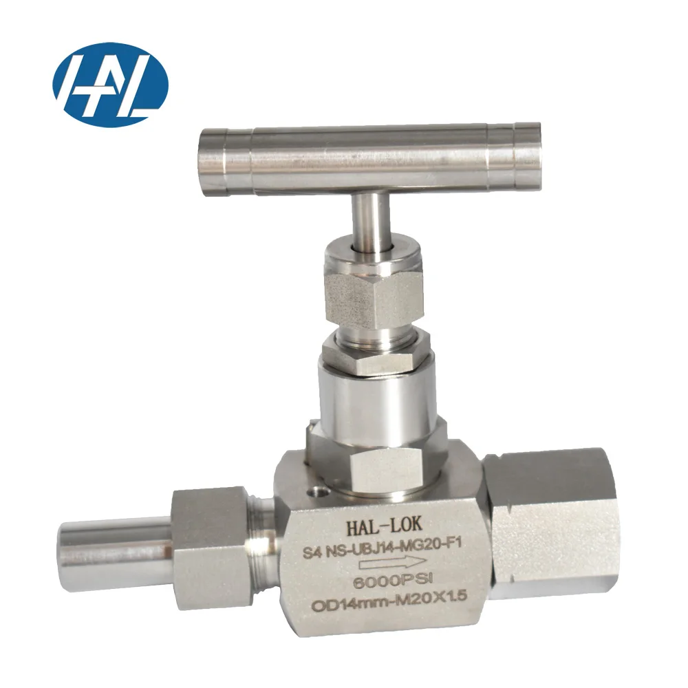 تخصيص M20 * 1.5 316 الفولاذ المقاوم للصدأ ارتفاع ضغط أنثى إبرة صمام التوقف دليل بعقب لحام للغاز ارتفاع ضغط #3