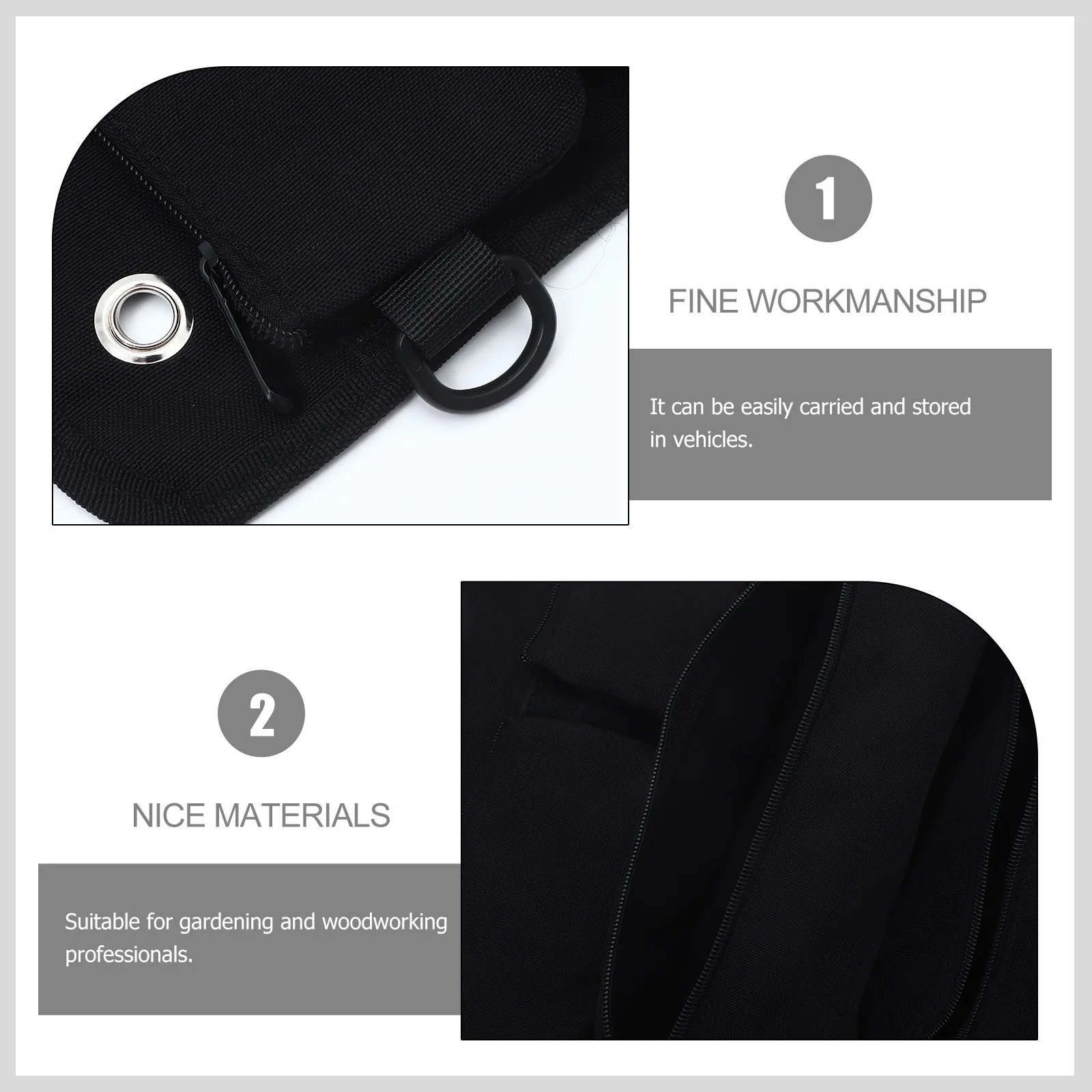 Tool Kit Small Bags Storage and Organizer Multifunctional Folding Electrical Multi-purpose Black Electricians