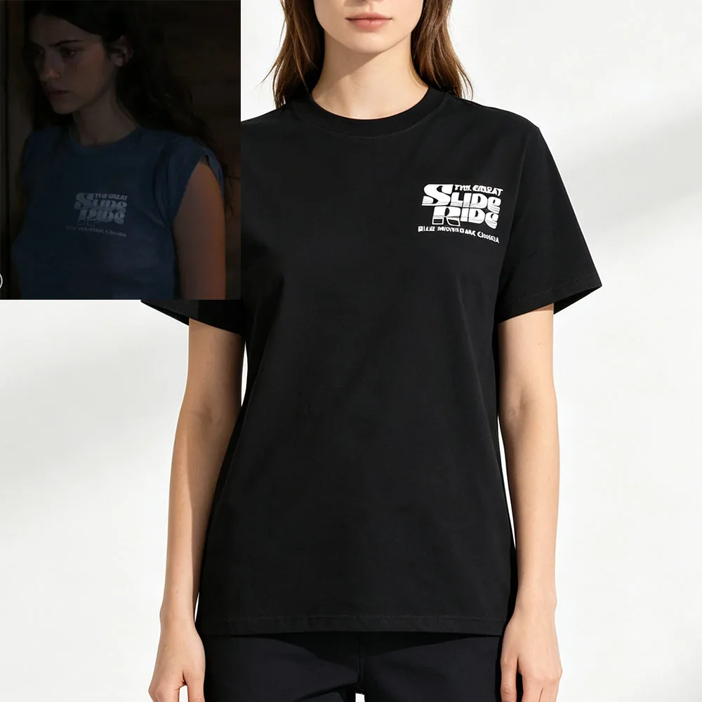 Sterling Point Annie The Great Slide Ride Blue Mountain, Canada T-Shirt Short Sleeve Cotton Summer Tees Women Men Clothing Shirt