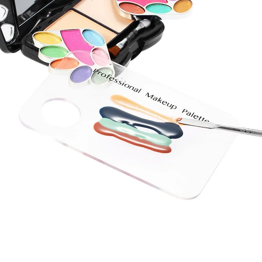 Stainless Steel Makeup Mixing Palette With Spatula Tool Size 4.5x2.9 In Stainless Steel Palette Metal Foundation