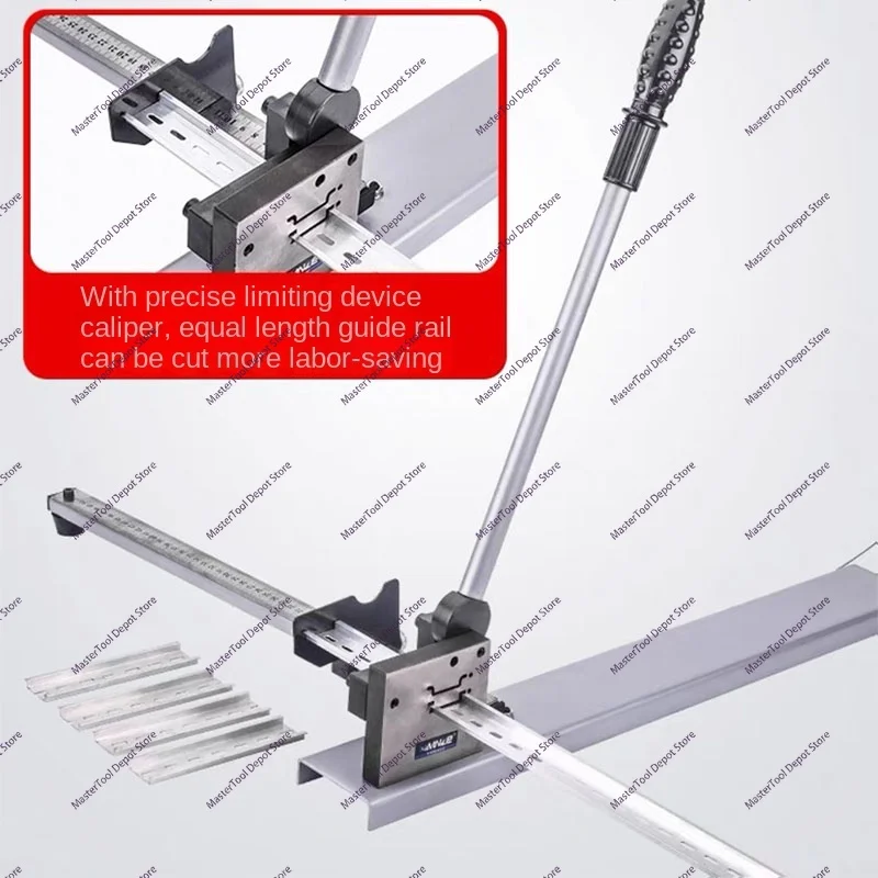 C45 Din Rail Cutter Multifunctional Cutting Tool with Measure Gauge Double Wire Guide Easy Cut Railway Maintenance Equipment