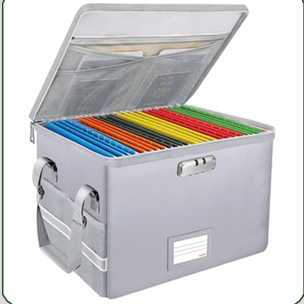 Large Capacity Fireproof and Waterproof File Box Safe for Home and Office Storage