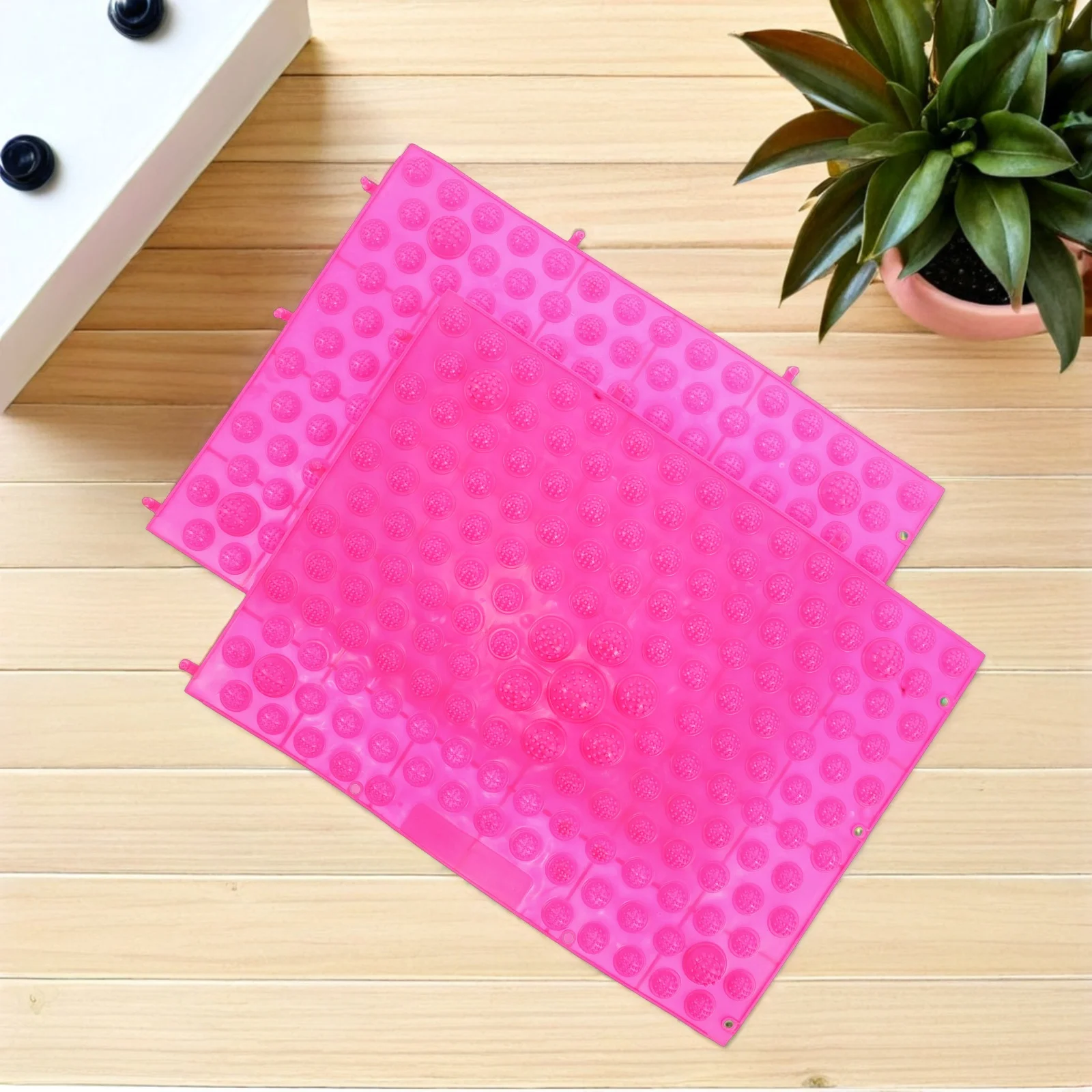 

2pcs Foot Acupressure Mat Large Rectangular Reflexology Pad For Feet Stimulation Pain Relief Portable Yoga Bathroom Outdoor
