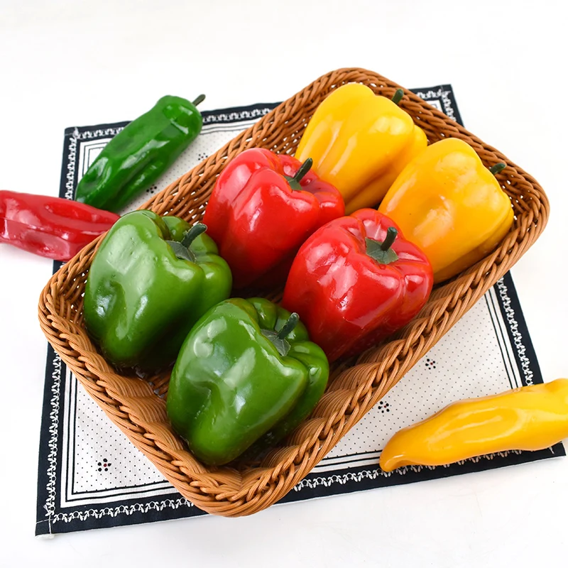 Artificial Simulation Food Vegetables Fake Chili Bell Pepper Photography Props Room Home Table ornament Christmas Wall Decor