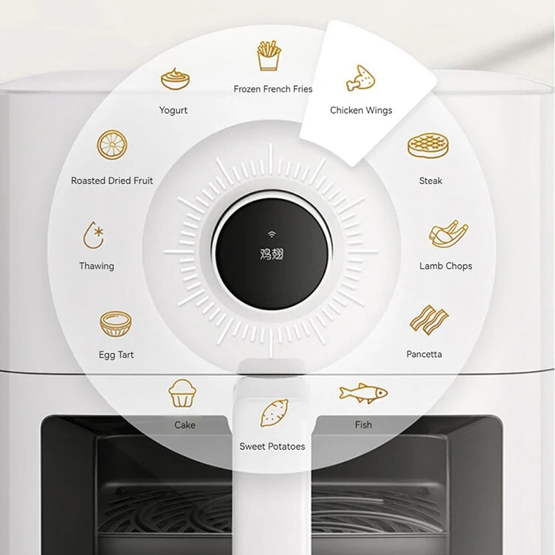 XIAOMI MIJIA Air Fryer 5.5L Visual Edition Visualization Window Cooking 360° Hot Air No Flipping Innovative Degreasing Mode