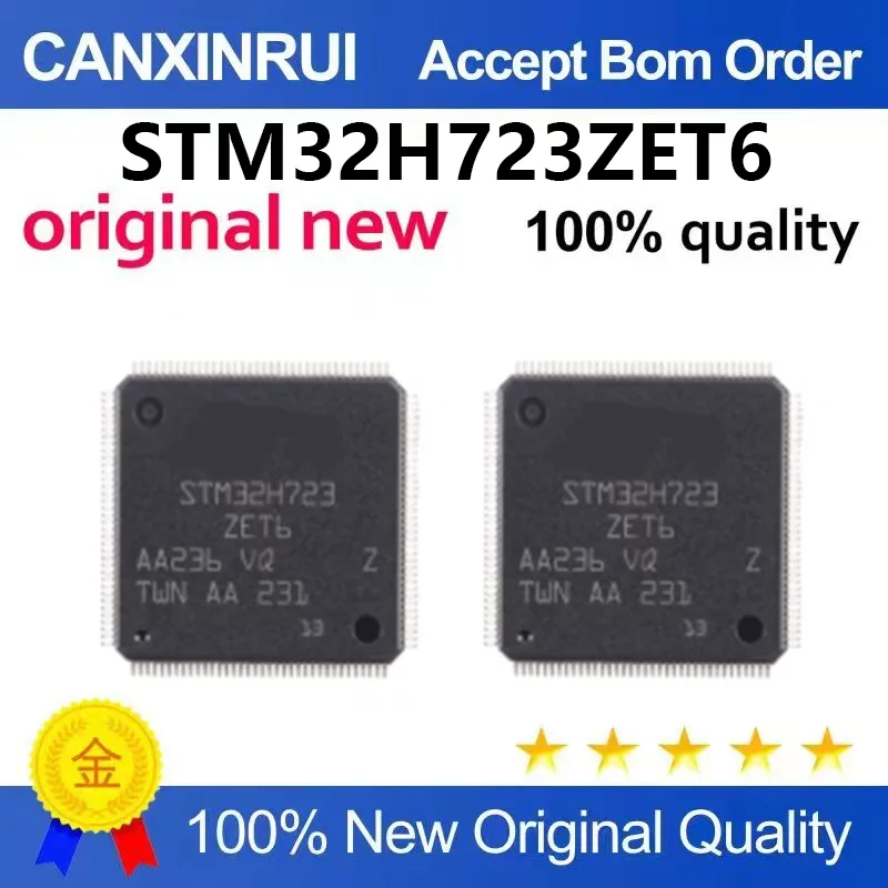 （5pcs-100pcs）Original STM32H723ZET6 LQFP-144 ARM Cortex-M7 32-bit microcontroller MCU