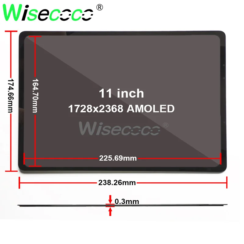 Imagem -04 - Laptops Oled Ultra-finos Raspberry pi Display 4:3 Wisecoco Displays Ips 11 Polegada 2k Ips 2368x1728 Ecrã Táctil Amoled