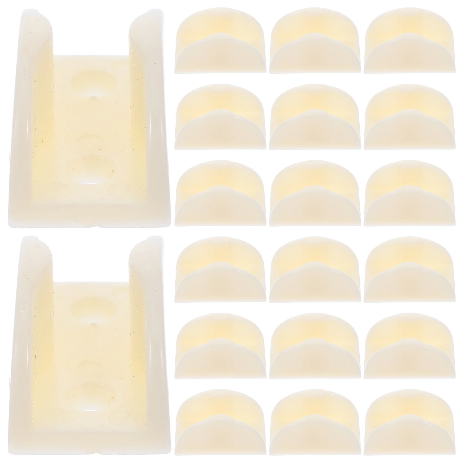 

20Pcs Glass Sliding Door Stopper U-Shaped Single Slot Shower Door Parts Bathroom Bottom Track Guide Replacement Hardware