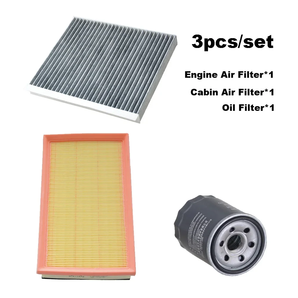 Introducing！ 3pcs/Set Cabin Air Oil Filter For Haval Jolion Chitu 1.5T 2020 2021 2022 2023 Great Wall GW4G15K Engine Accessories