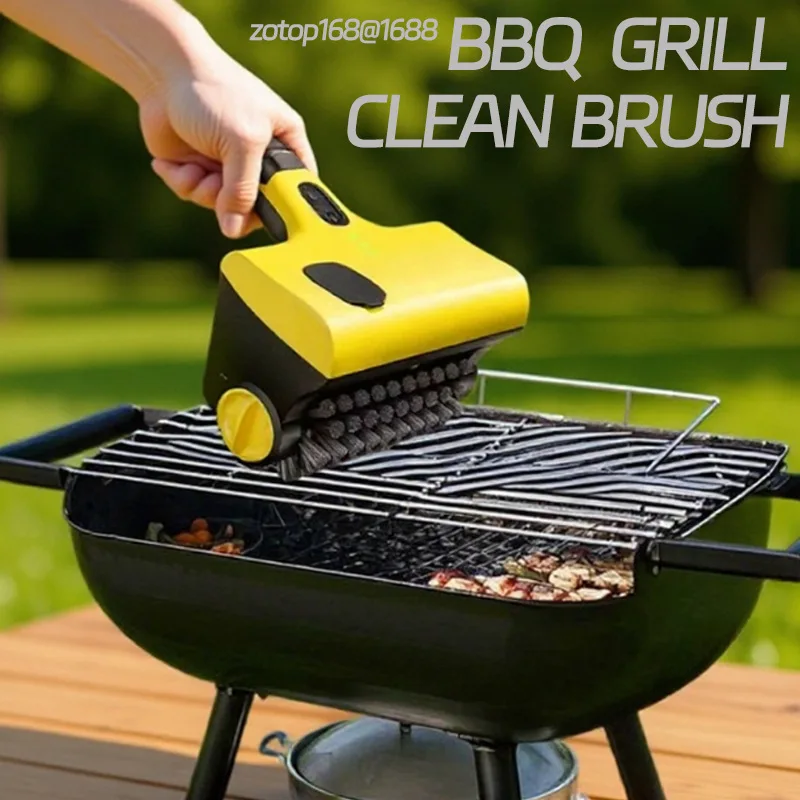 

Беспроводная электрическая щетка для барбекю, пикника, кемпинга, барбекю, гриля, проволочная щетка, щетка для чистки плитки в ванной комнате