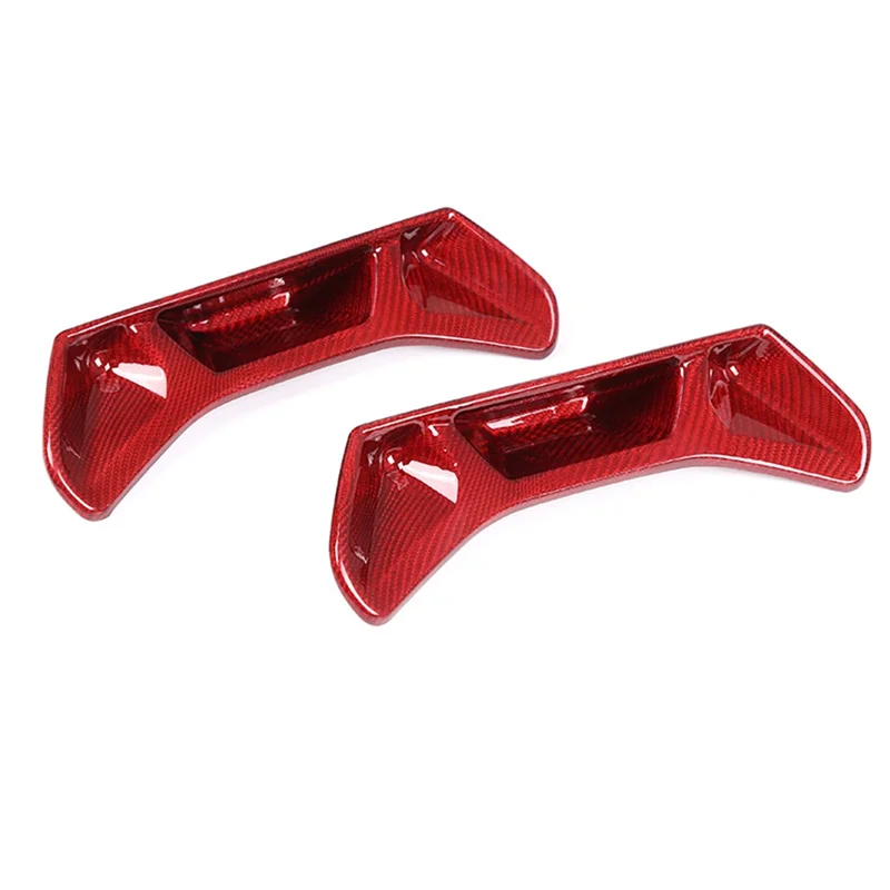 

Carbon Fiber Red Car Seat Backrest Cover Trim Stickers For Toyota Supra GR A90 A91 MK5 2019-2022 Replacement Accessories