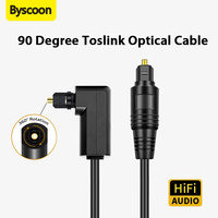 90 Degree Toslink Fiber Optical Cable 360 Degree Free-Rotating Plug FS/PDIF Male to Male for Home Theater Sound Bar PS4 Xbox