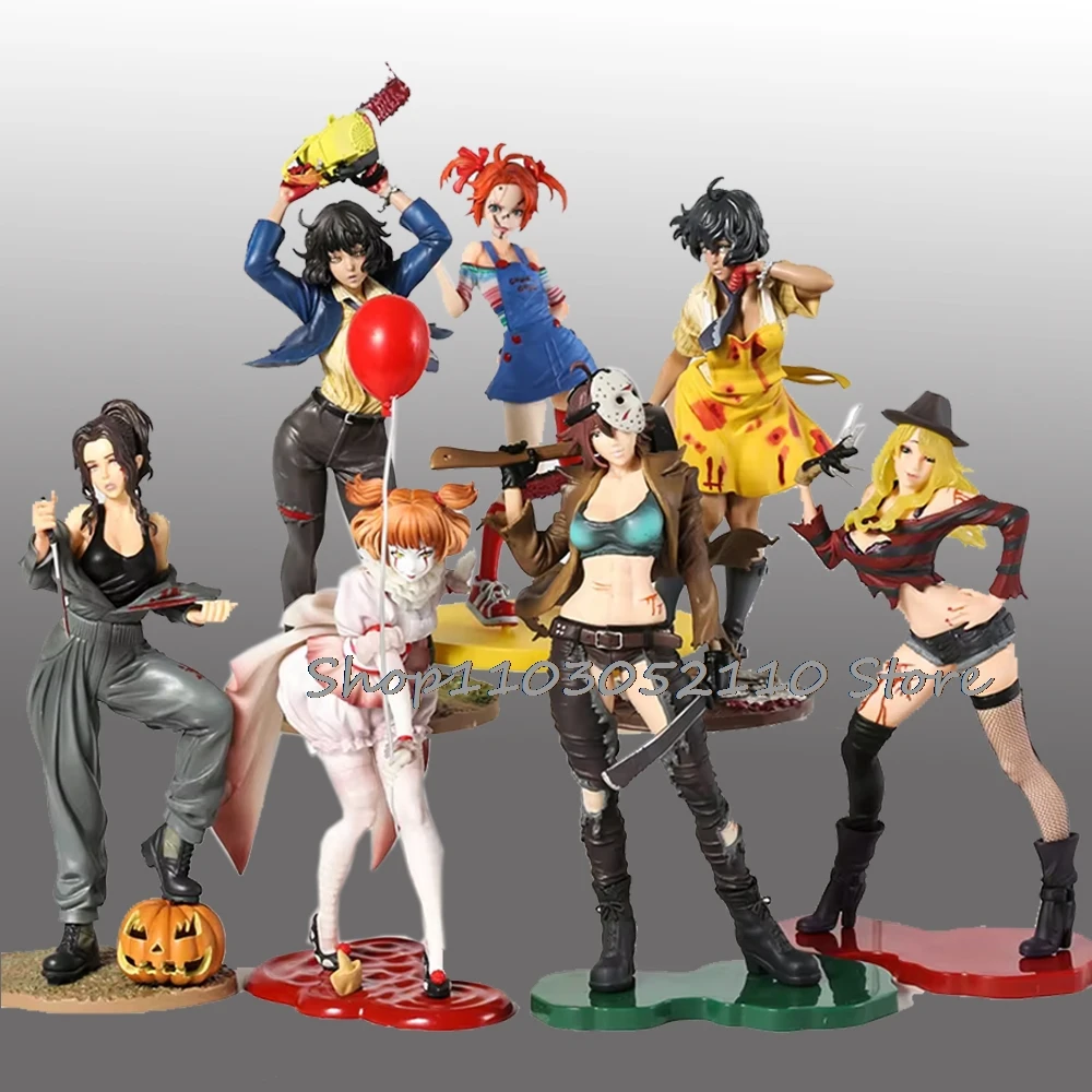 

Фигурка ужасов Бишодзё Майкл Майерс Фредди Крюгер Джейсон Вурхис Чаки Пеннивайз ПВХ фигурка статуя украшения модель игрушка подарки