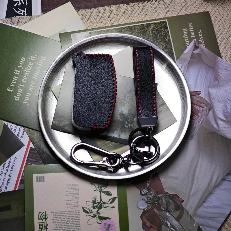 

For Ford Focus 2 MK2 Fiesta Mondeo Galaxy Falcon Territory Ecosport Leather Car Key Cover Bag Shell Case Keychain Protector