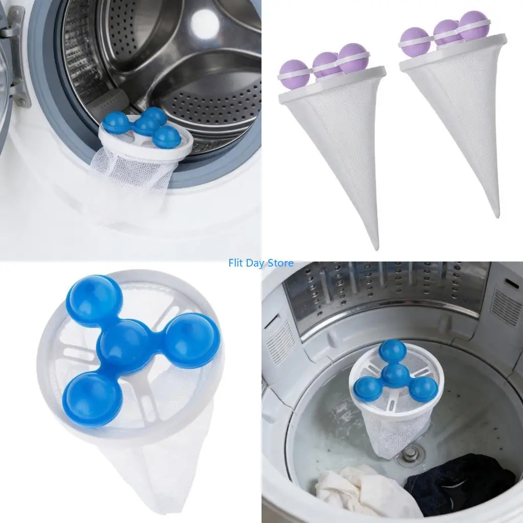 F92C Floating Washing Machine Hair Trap Reusable Nylon Mesh Filter For Laundry Care