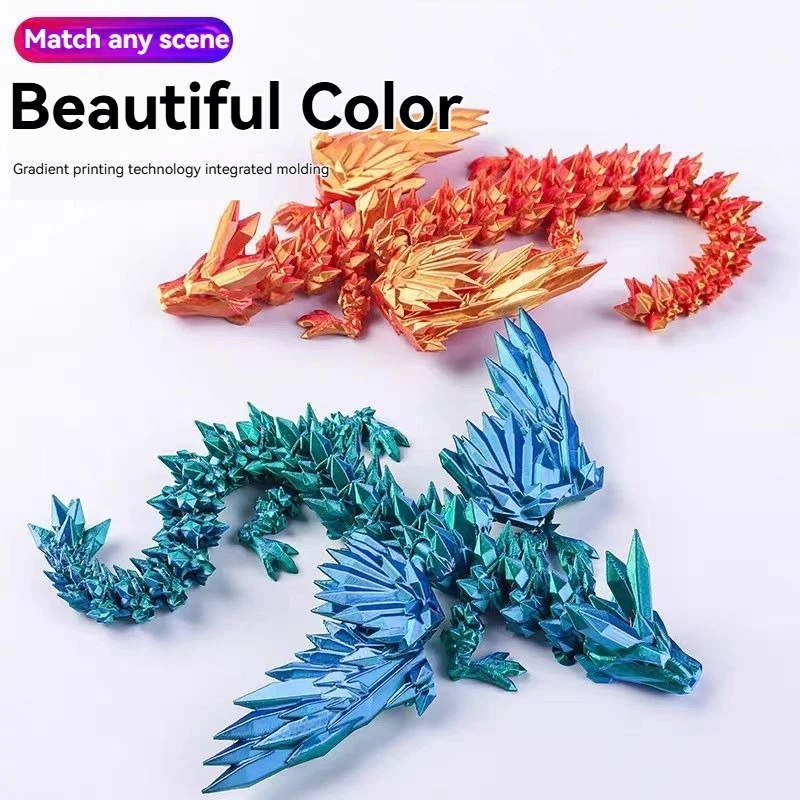 3D Printed Dragon Ornament Desktop Ornament 3d Printed Animals Home Office Craft Printed Figures Christmas Gifts 22CM