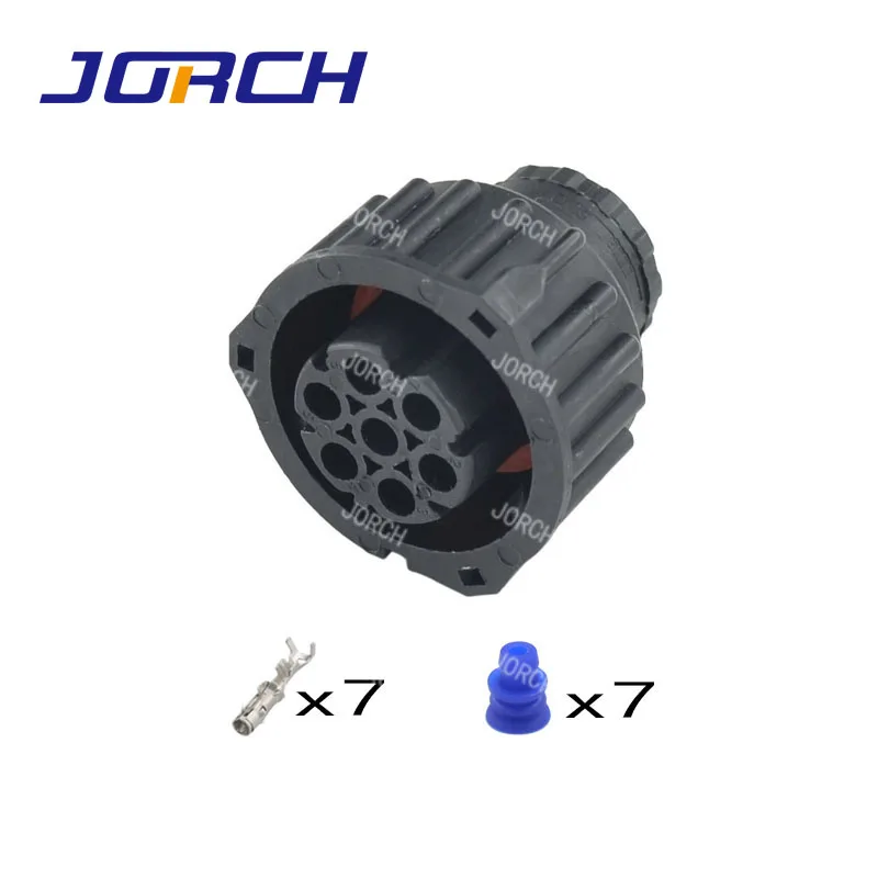 5 sets kits 7 pin Tyco Amp 1.5MM BU-STE KPL CIRCULAR DIN HOUSINGS Female Connector 968421-1 967650-1