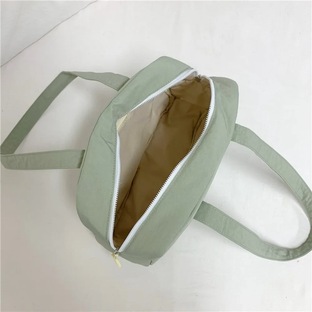 Lightweight Shoulder Bag Zipper Closure Inner Pocket Bowling Bag Sporty Casual Style Double Shoulder Straps Underarm Bag