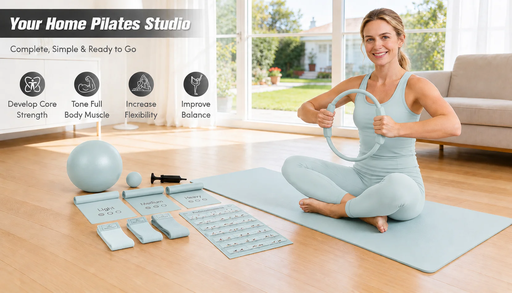 Набор для пилатеса, эластичная – обзор и цена Pilates Ring Magic