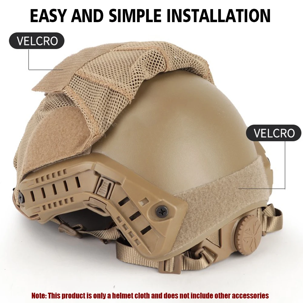 Tactical Helmet Cover for Fast Helmet Airsoft Paintball  Militar Helmet Cover Nylon Mesh Fabric Breathable Anti-static