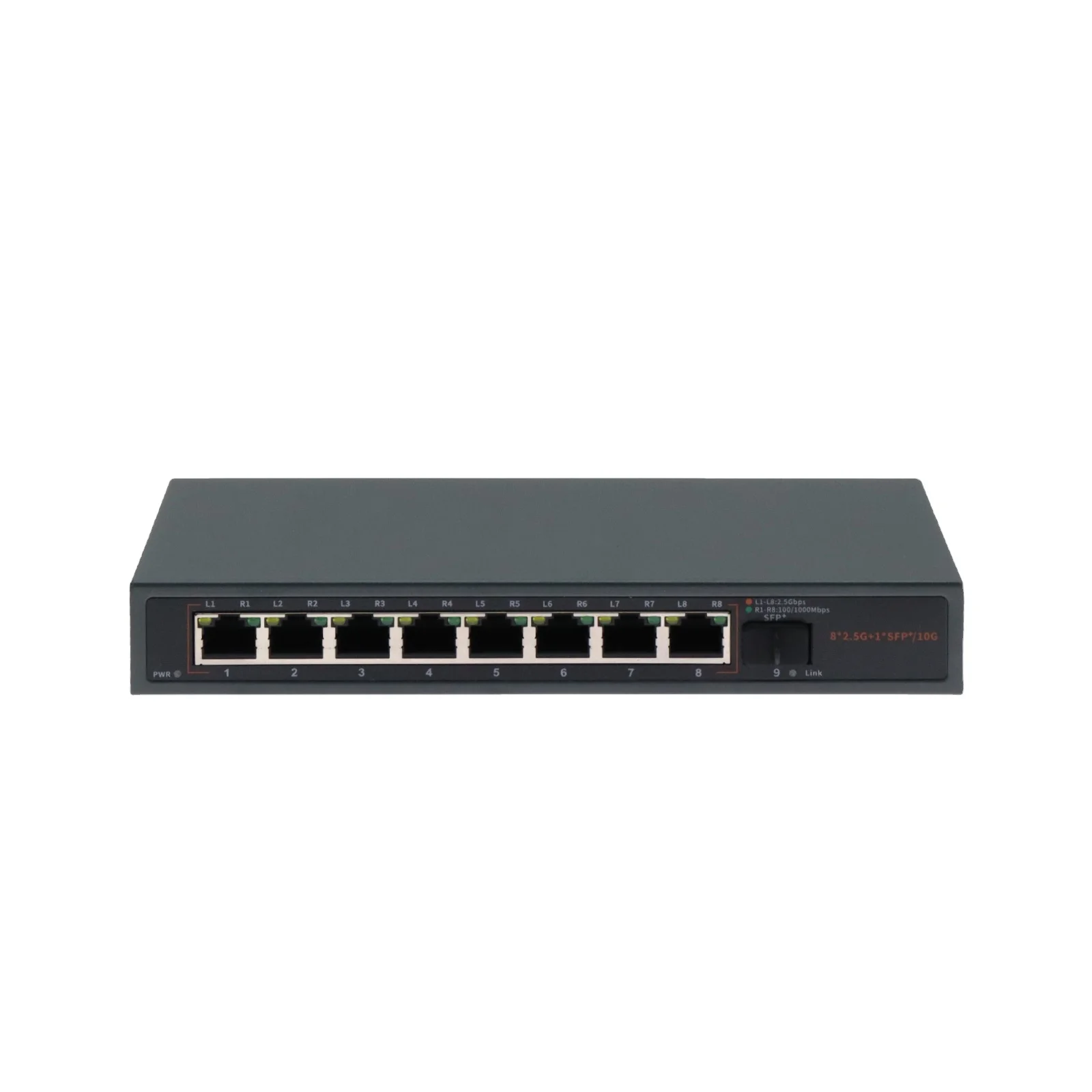 

8x2.5Gbps RJ45 Ports + 1 x10G SFP+ Fiber Port Ethernet Switch
