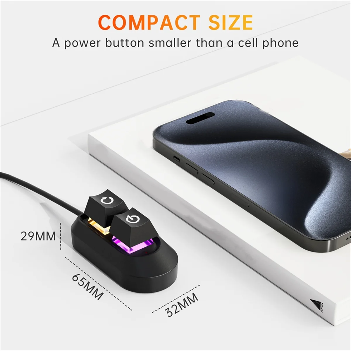 AT87-Desktop Computer Switch Button Extension Cable PC Power Button Mechanical Switch Style B