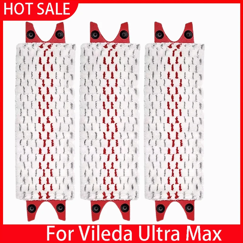 Vileda Ultra Max Microfibre Floor Mop Pads Replacement Flat Mop Cloth Quick Drying Machine Washable Reusable Cleaning Tools