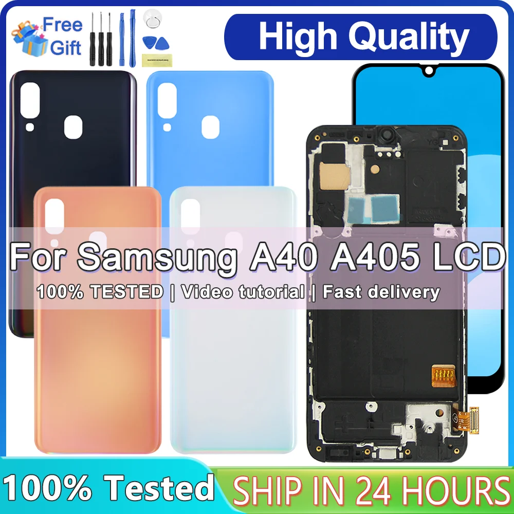 

Display A40 Screen For Samsung A40 A405 A405F A405FN LCD With Frame Display Touch Screen Digitizer Assembly Replacement Parts