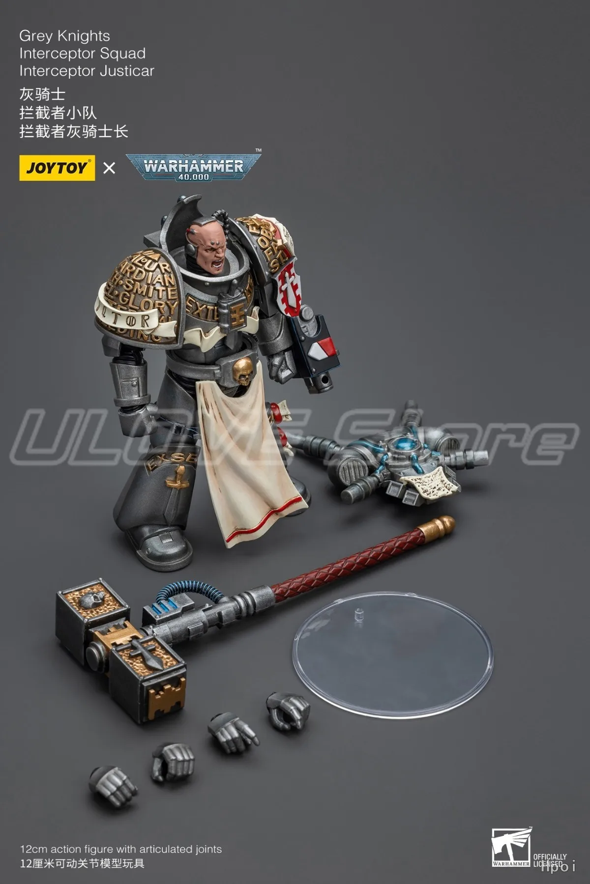 

В наличии Оригинальная фигурка JOYTOY Warhammer 40K Grey Knights In Terceptor Squad Interceptor Justicar 1/18, модель, подарок, игрушка
