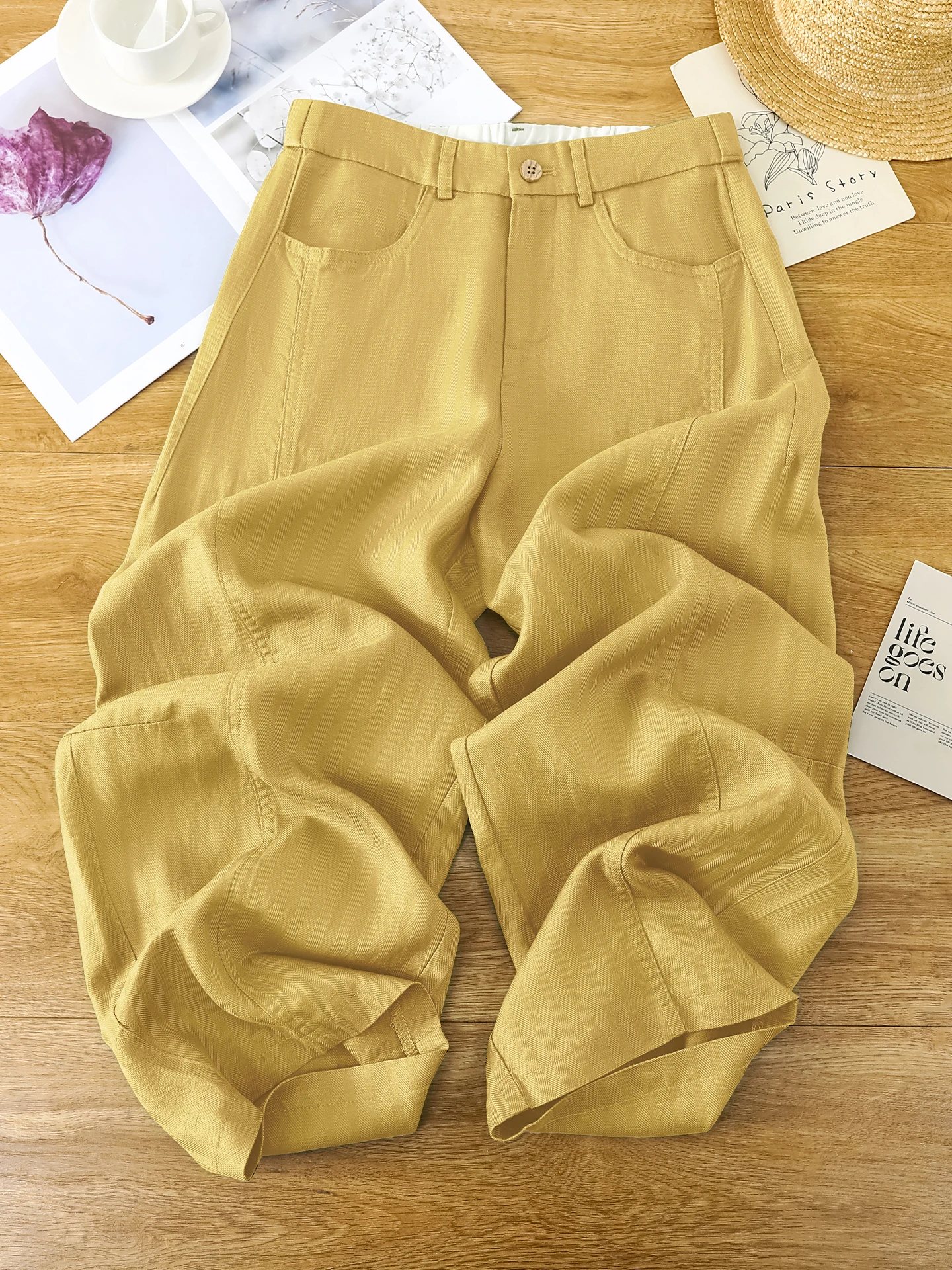 

High Waist Wide Leg Knife Pants Women's Summer Thin New Small Size Loose Scythe Pants Dream Wisdom Elegant Casual Loose Fit