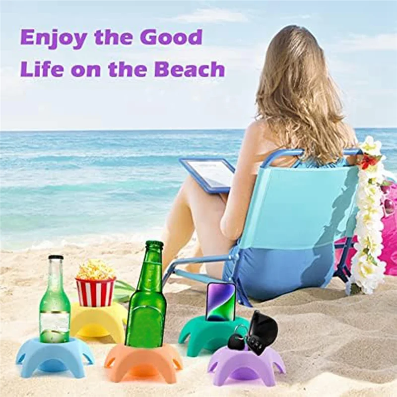 

BAAN-Beach Vacation Essentials Replacement Beach Cup Holders, Sand Coasters, Beach Travel Essentials For Women